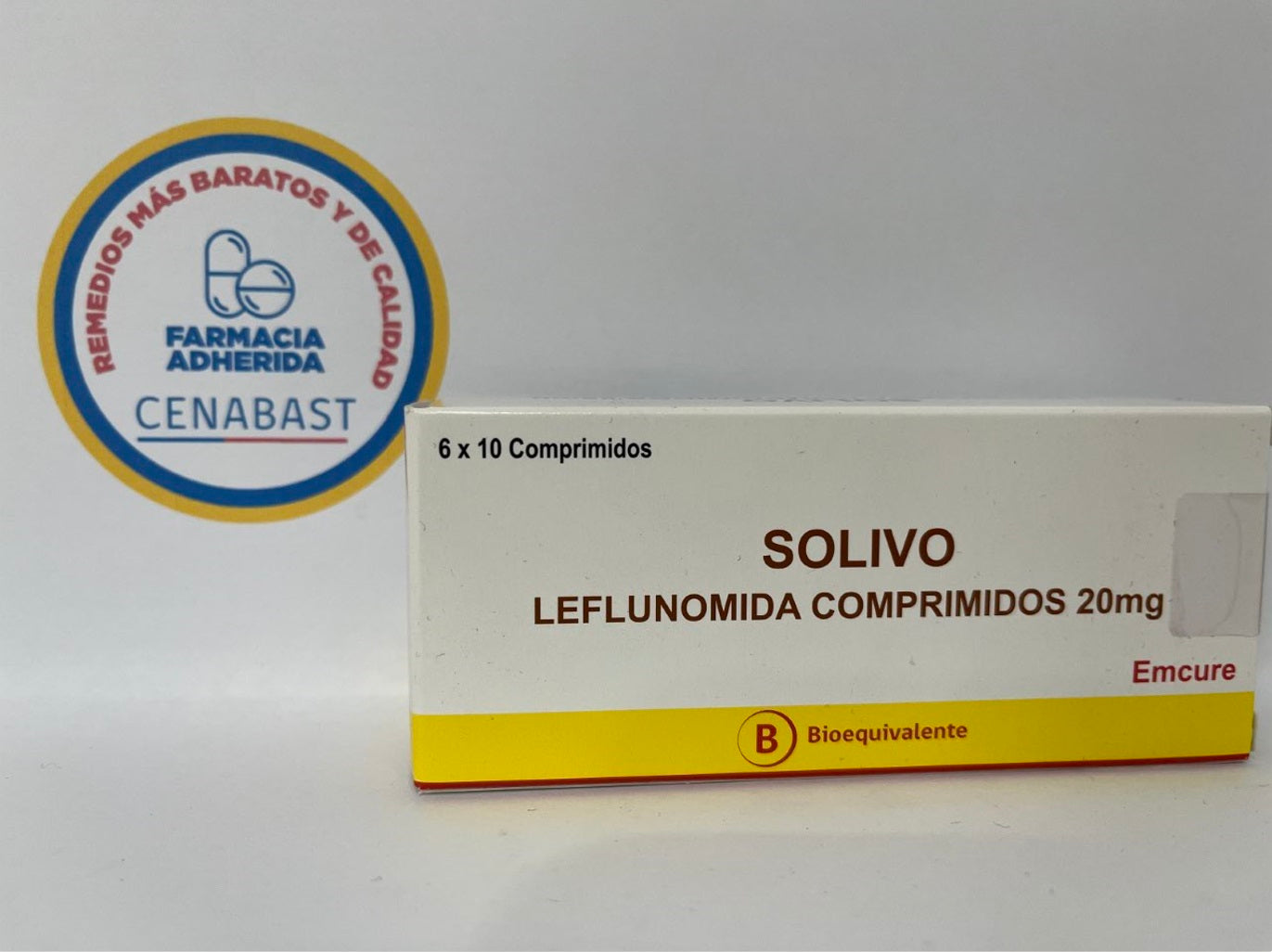 Cenabast - Solivo 20mg x 60 Comprimidos - EMCURE - Farmacias San Martín