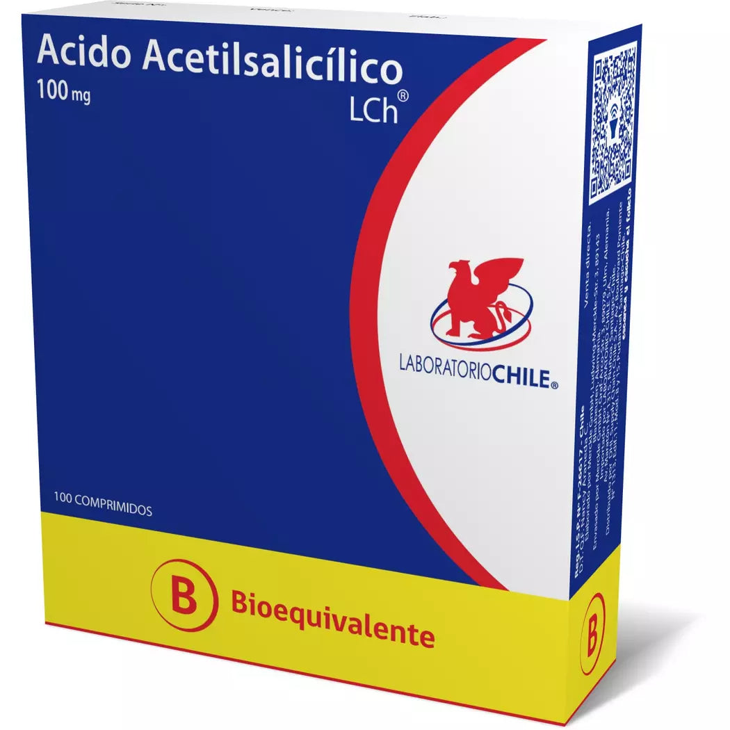 Acido Acetilsalicilico 100Mg X 100 Comprimidos - Chile