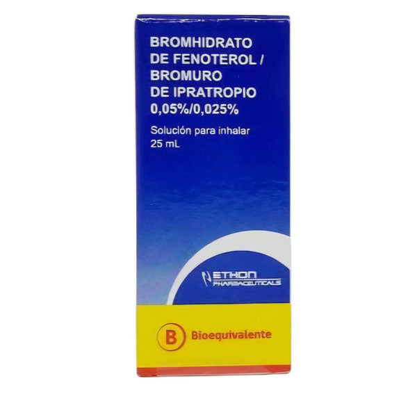 Fenoterol 0.05% / Bromuro de Ipratropio 0.025% Sol Neb 25ml - ETHON - Farmacias San Martín