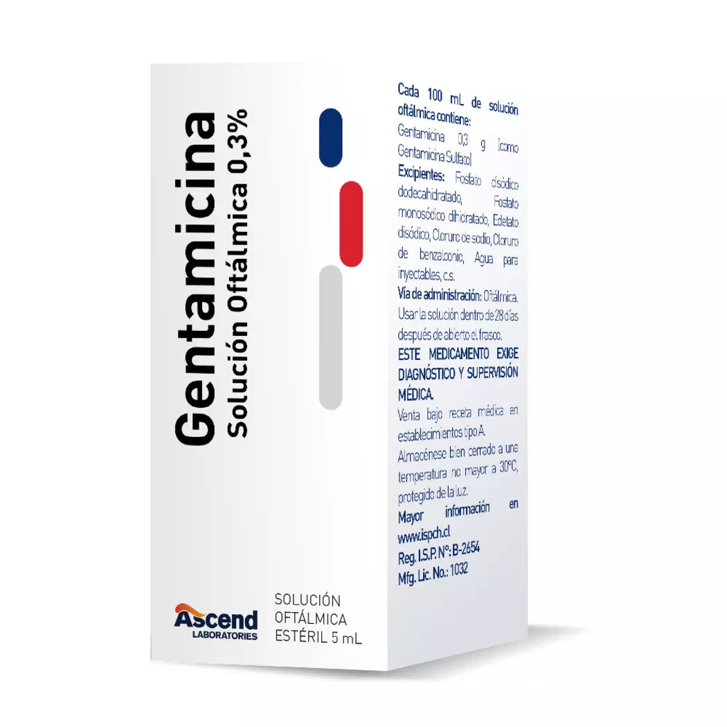 Gentamicina 0.3% Solucion Oftalmica 5Ml - Ascend