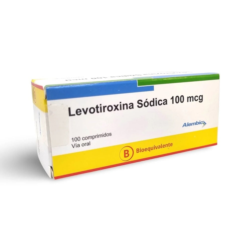 Levotiroxina 100mcg x 100 Comprimidos - ALEMBIC - Farmacias San Martín