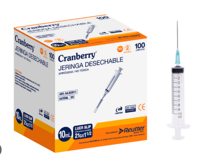 Imagen del producto Cranberry Jeringa 10 mL Con Aguja Luer Slip