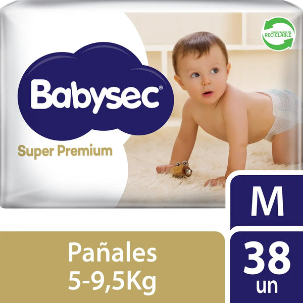 BABYSEC SUPER PREMIUM PAÑAL M 38UND
