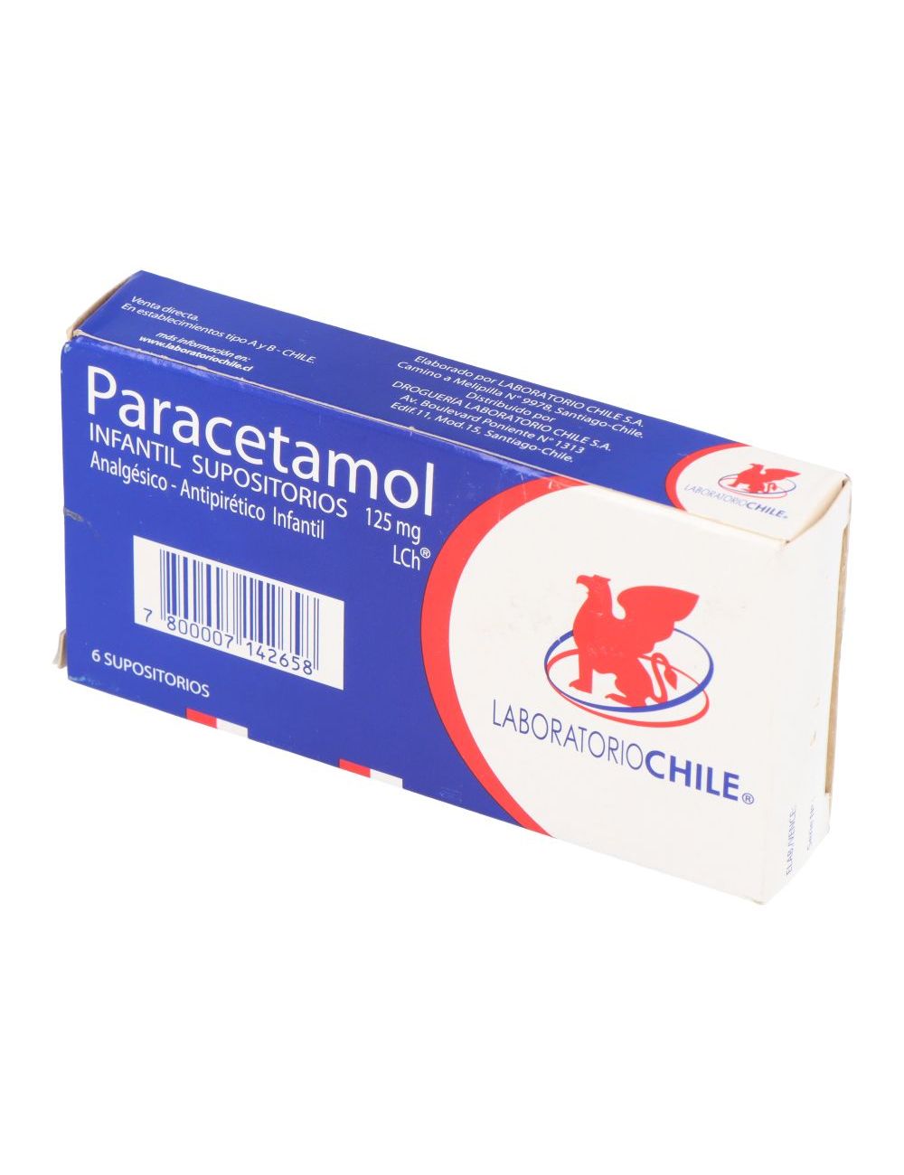 Paracetamol 125Mg X 6 Supositorios - Chile