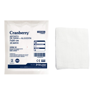 Cranberry Aposito Gasa + Algodon 10cm x 20cm - CRANBERR - Farmacias San Martín