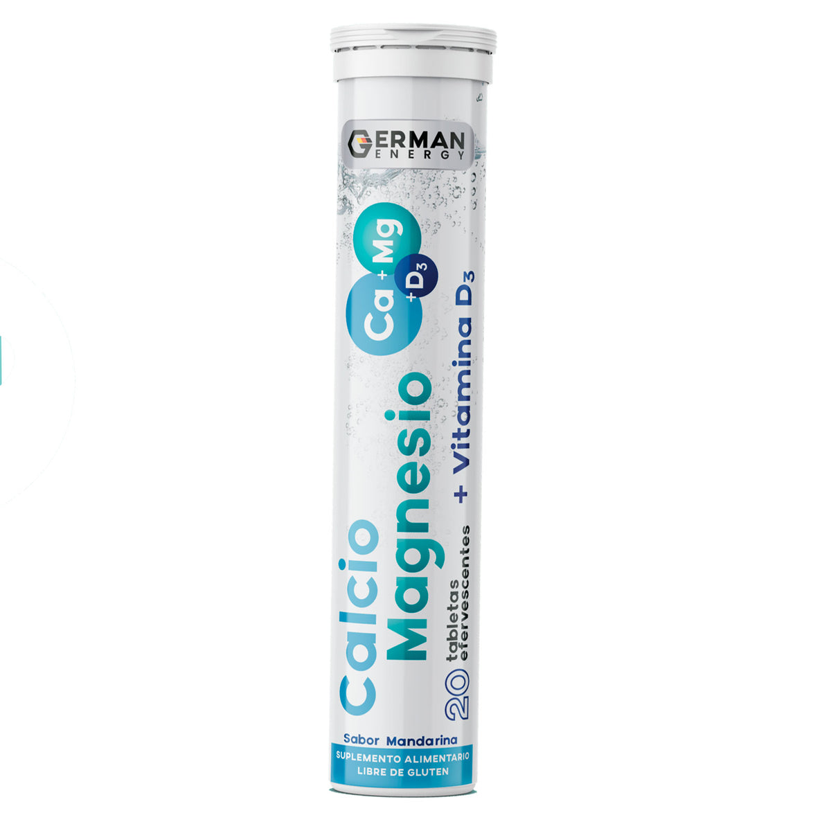 Calcio + Magnesio + Vitamina D3 x 20 Comprimidos Efervescentes - GERMAN ENERGY - Farmacias San Martín