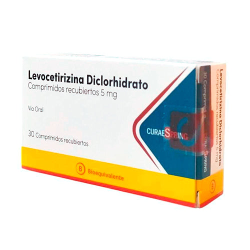 Levocetirizina 5mg x 30 Comprimidos Recubiertos - CURAESPRING - Farmacias San Martín