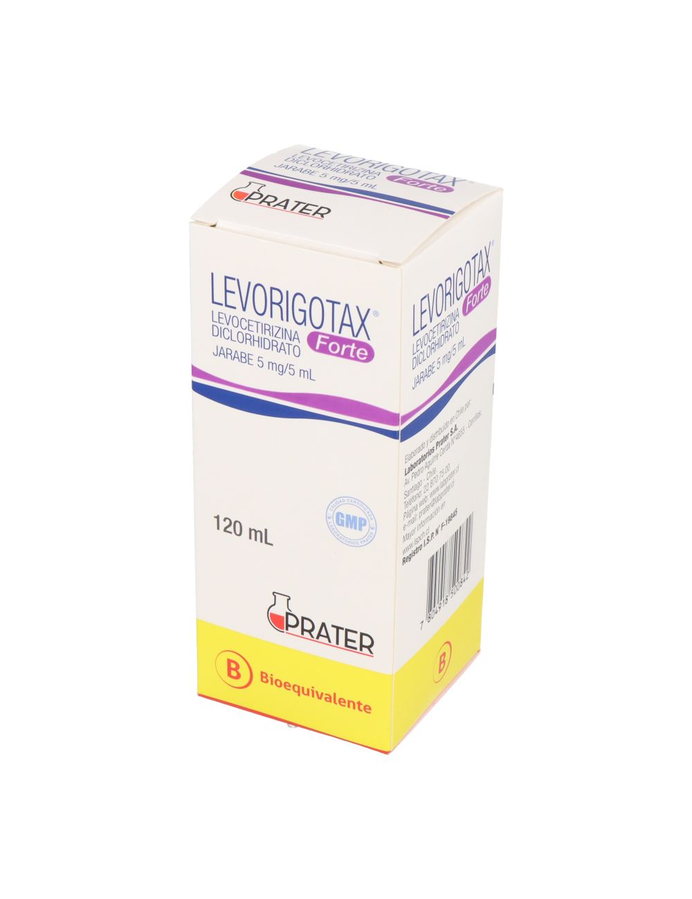 Levorigotax Fte Jbe 5mg/5ml x 120 ml - PRATER - Farmacias San Martín