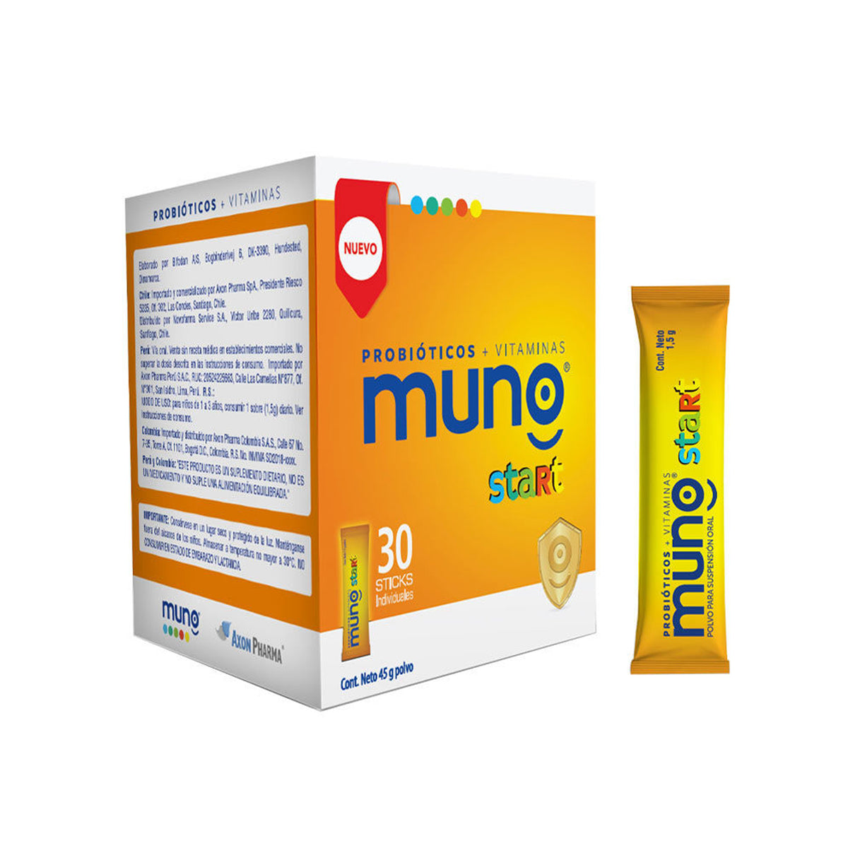 Muno Start Sobres Estuche x 30 - AXON PHARMA - Farmacias San Martín