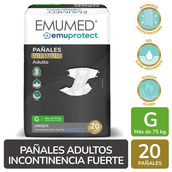 EMUMED PAÑAL PREMIUM TALLA G 20UN