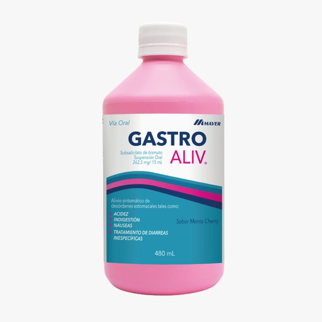 GASTRO ALIV 262.5MG / 15ML SUSPENSION ORAL 480ML