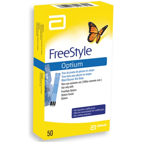 Imagen del producto Freestyle Optium Tiras (Cintas) Reactivas x50 Und de ABBOTT