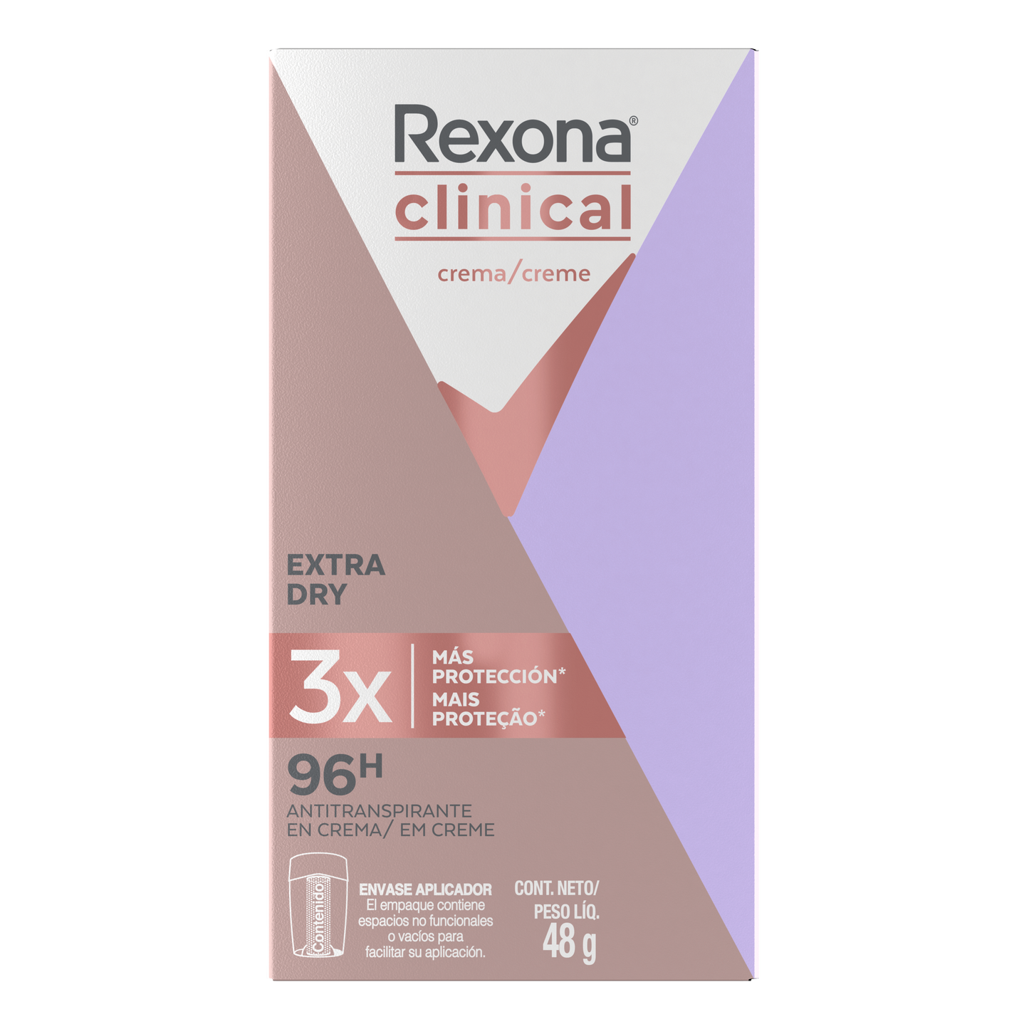 Rexona Clinical Extra Dry Crema 48gr - REXONA - Farmacias San Martín