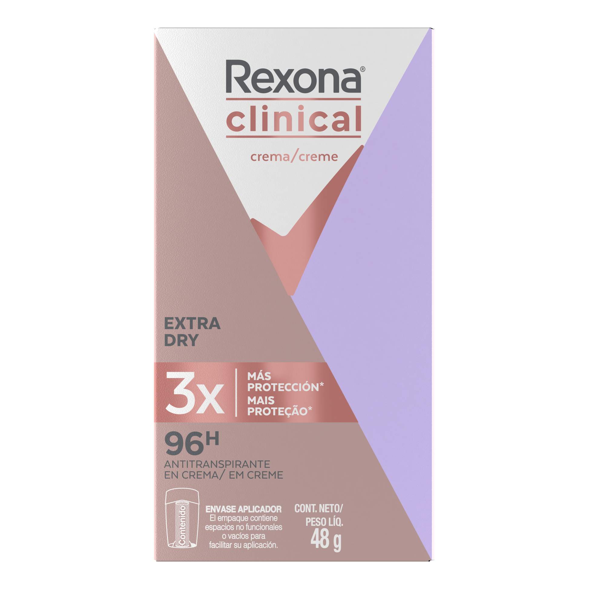 Rexona Clinical Extra Dry Crema 48gr - REXONA - Farmacias San Martín