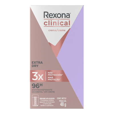 REXONA CLINICAL EXTRA DRY CREMA 48GR