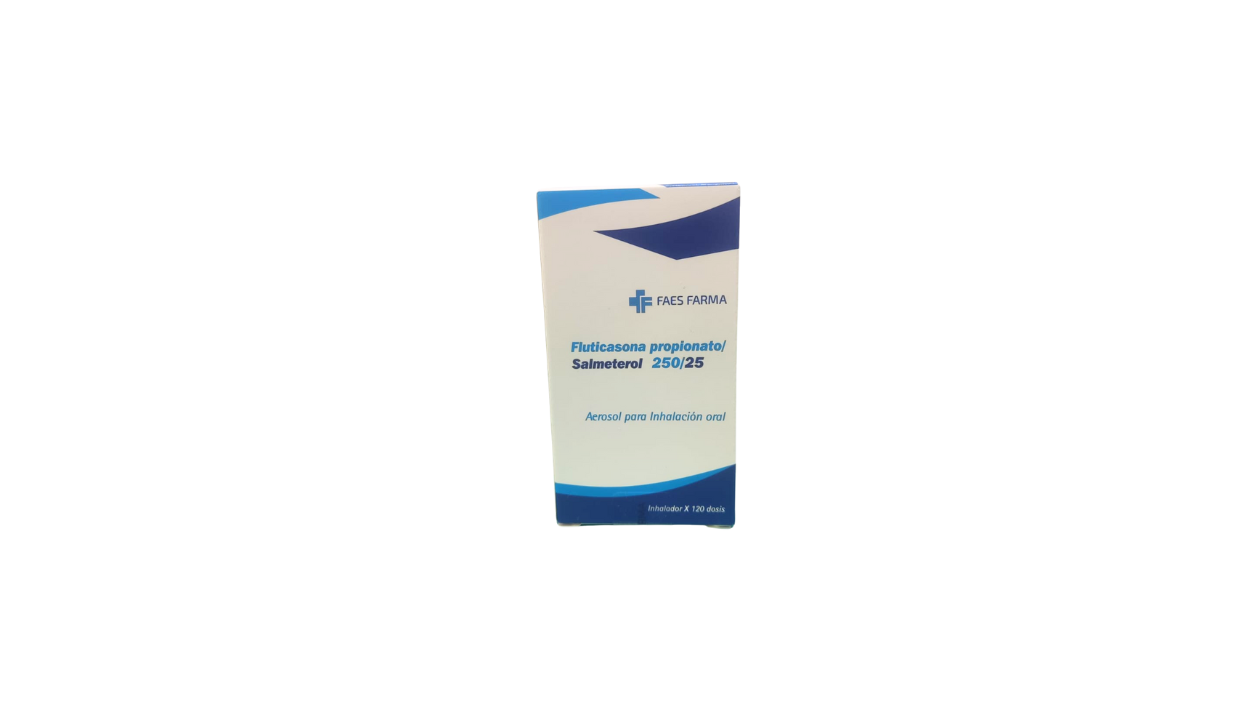 Fluticasona + Salmeterol 250/25 Inh x 120 - FAES FARMA - Farmacias San Martín