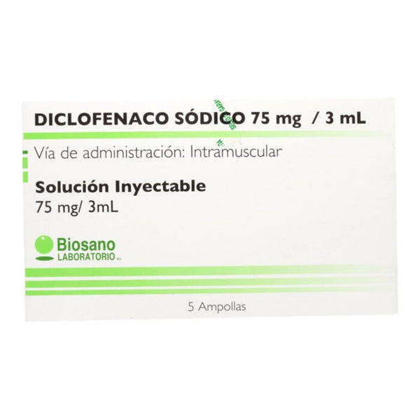 DICLOFENACO 75MGMG / 3ML INYECTABLE 3 AMPOLLAS