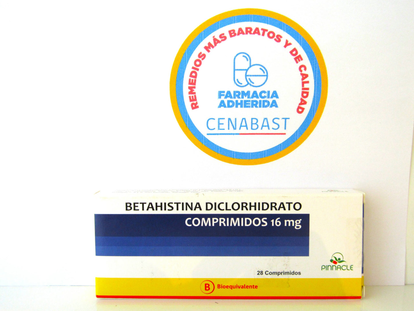 Cenabast - Betahistina 16mg x 28 Comprimidos - PINNACLE - Farmacias San Martín