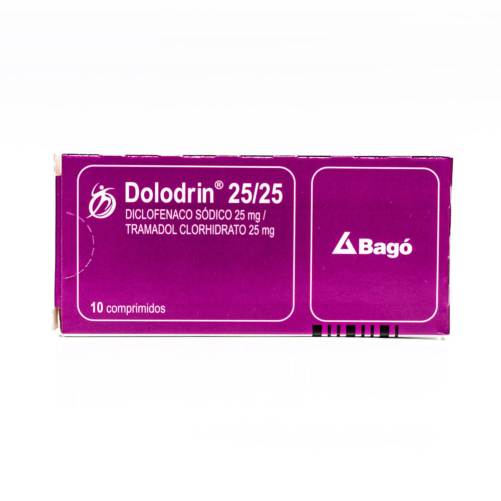 Dolodrin 25mg / 25mg x 10 Comprimidos - BAGO - Farmacias San Martín