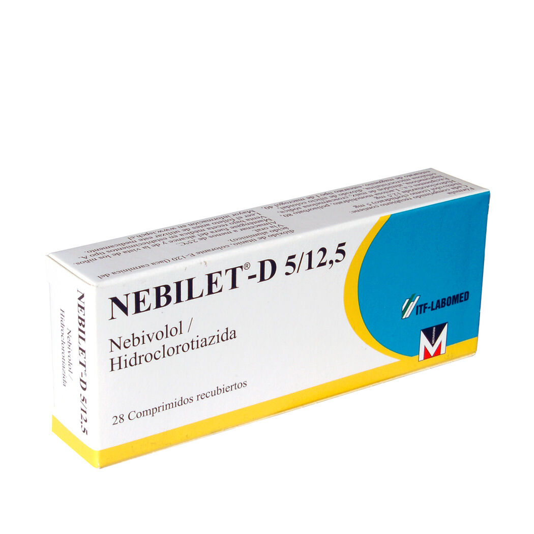 NEBILET D 5MG / 12.5MG X 28 COMPRIMIDOS RECUBIERTOS