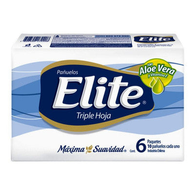 Elite Pañuelos 10und x 6 Paquetes