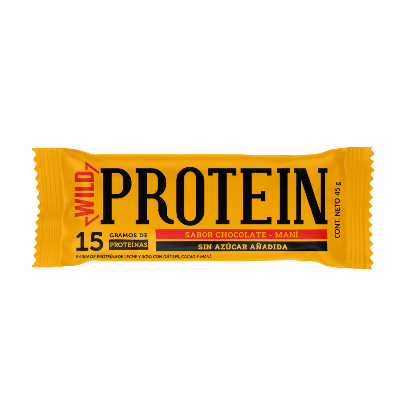 BARRA PROTEINA 15GR WILD CHOCOLATE MANI 45GR