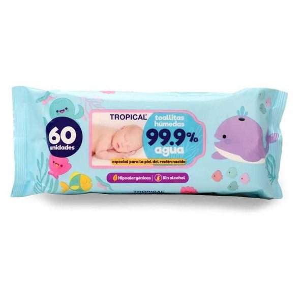 Toallas Humedas 99.9% Agua X60