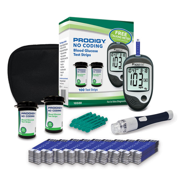 Prodigy Glucometro Autocode + 100 Tir