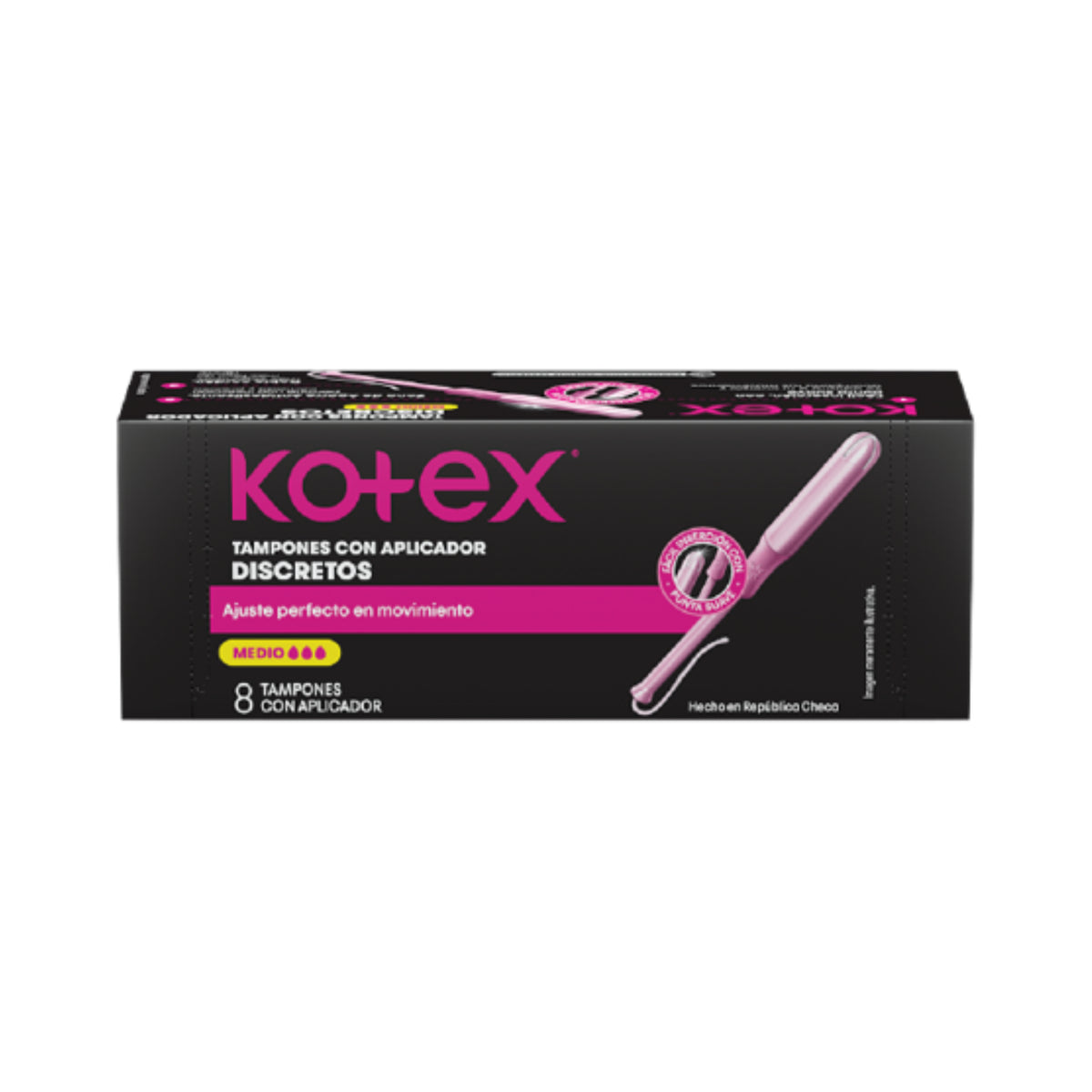 Kotex Tampones Con Aplicador Medio X 8Und - Farmacias San Martín