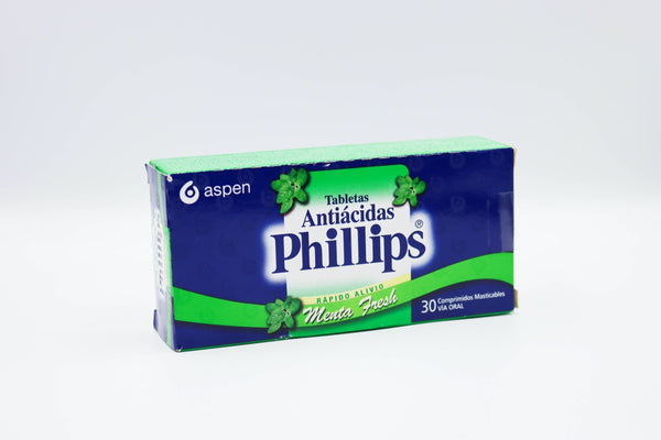 PHILLIPS TABLETAS ANTIACIDAS X 30 COMPRIMIDOS MASTICABLES