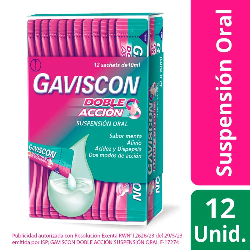 GAVISCON DOBLE ACCION SACHET X 12