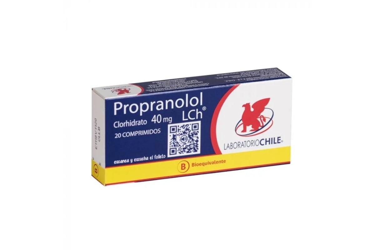 Propranolol 40Mg X 20 Comprimidos - Chile