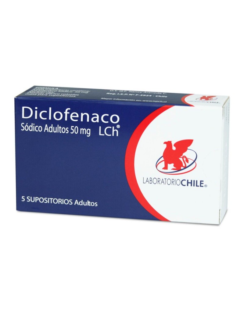 Diclofenaco 50Mg X 5 Supositorios - Chile