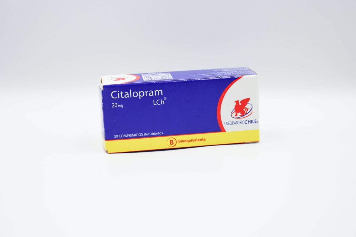 Citalopram 20Mg X 30 Comprimidos Recubiertos - Chile