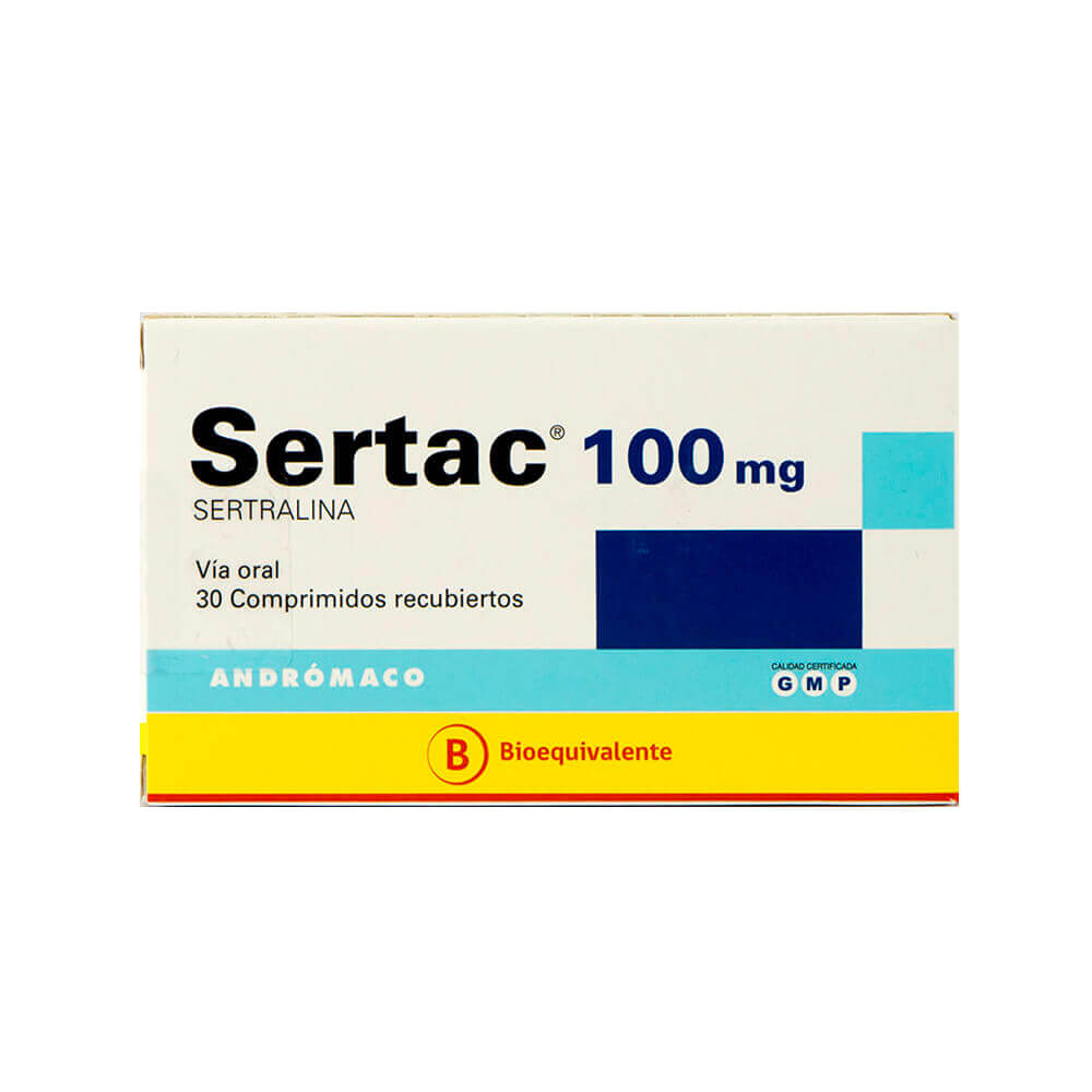 Sertac 100Mg X 30 Comprimidos Recubiertos - Andromaco