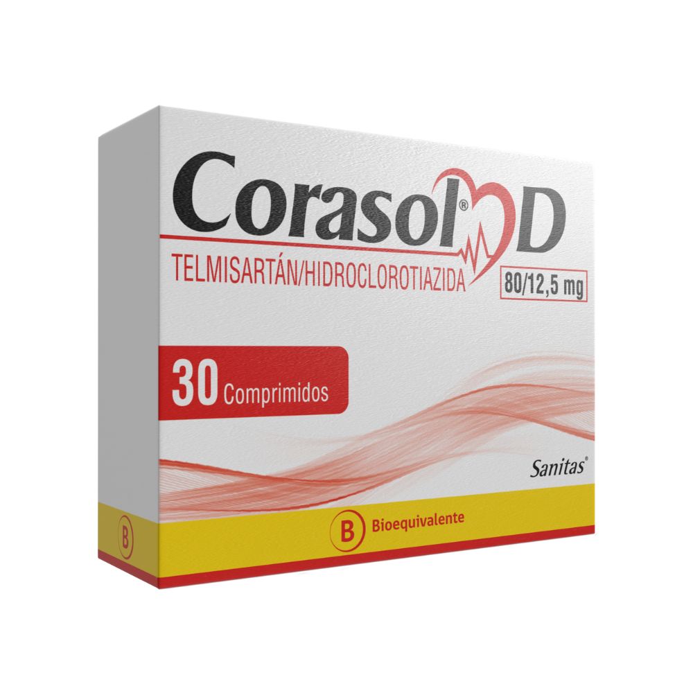 Corasol-d 80mg / 12.5mg x 30 Comprimidos - SANITAS - Farmacias San Martín