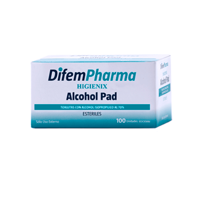 DIFEM ALCOHOL PAD X 100 UN