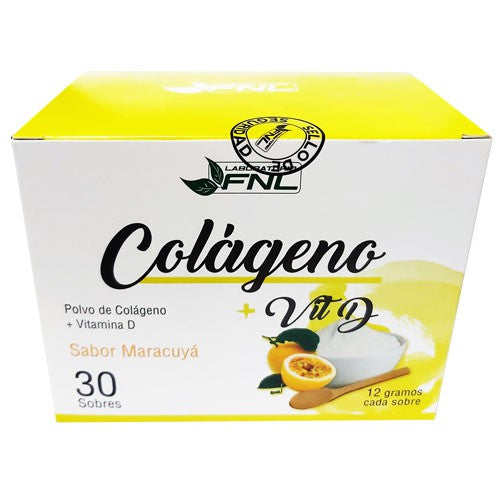 Colageno + Vitamina D Maracuya 30 Sobres - FNL - Farmacias San Martín