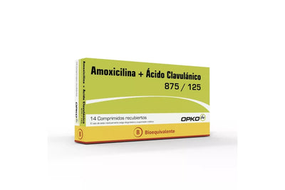 AMOXICILINA 875MG / AC CLAVULANICO 125MG X 14 COMPRIMIDOS RECUBIERTOS