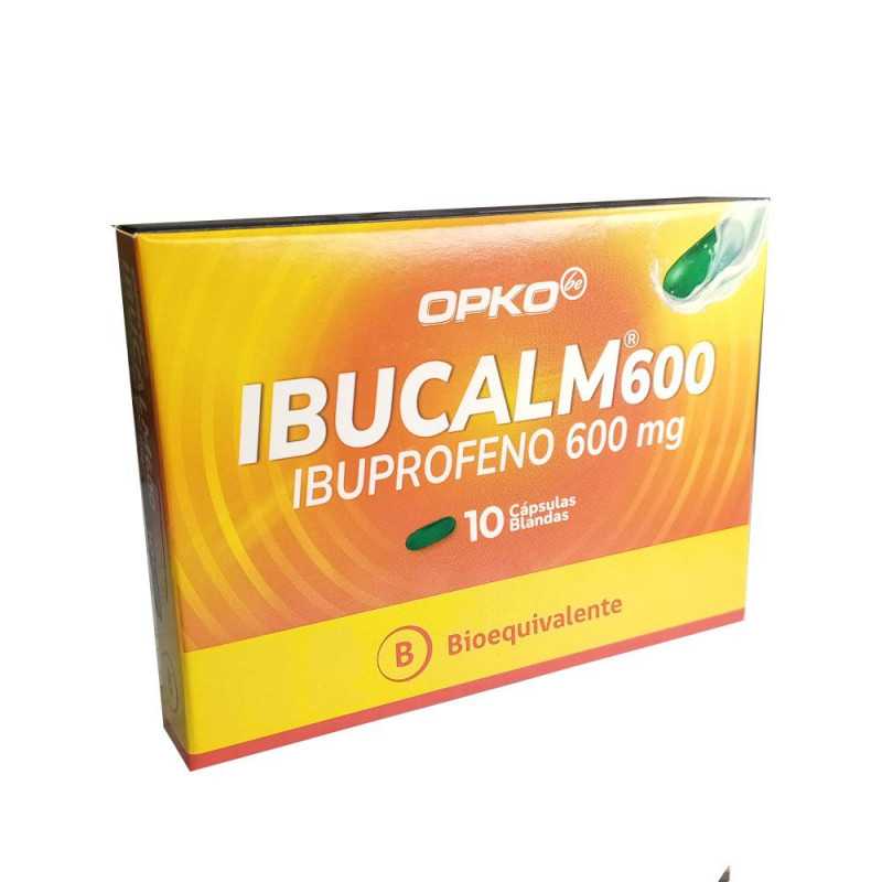 Ibucalm 600mg x 10 Capsulas Blandas - OPKO - Farmacias San Martín