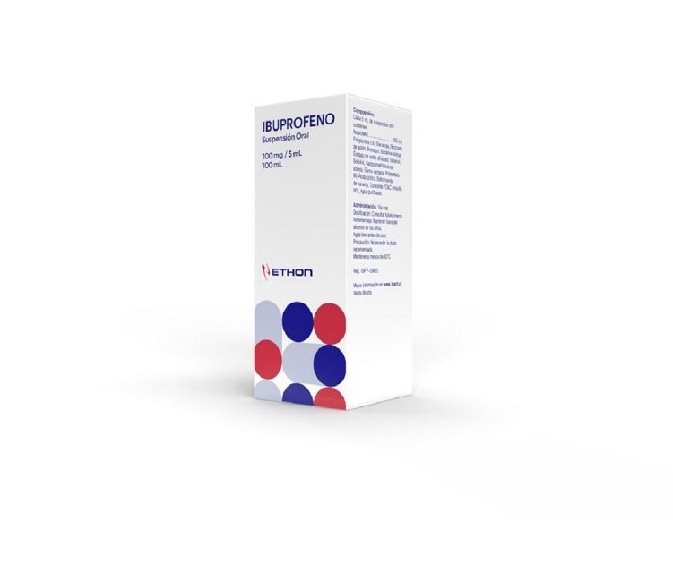 Ibuprofeno 100mg/5ml Suspension Oral 100ml - ETHON - Farmacias San Martín