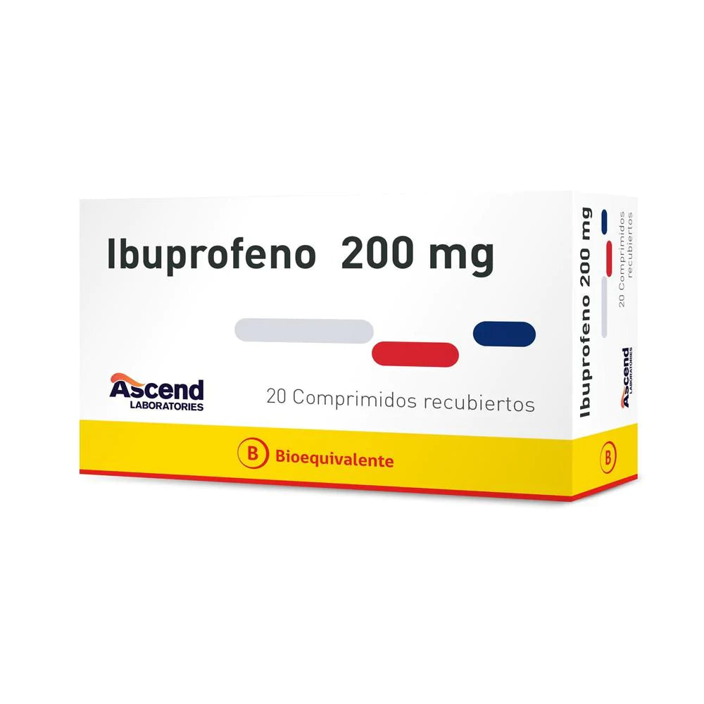 Ibuprofeno 200mg x 20 Comprimidos Recubiertos - ASCEND - Farmacias San Martín
