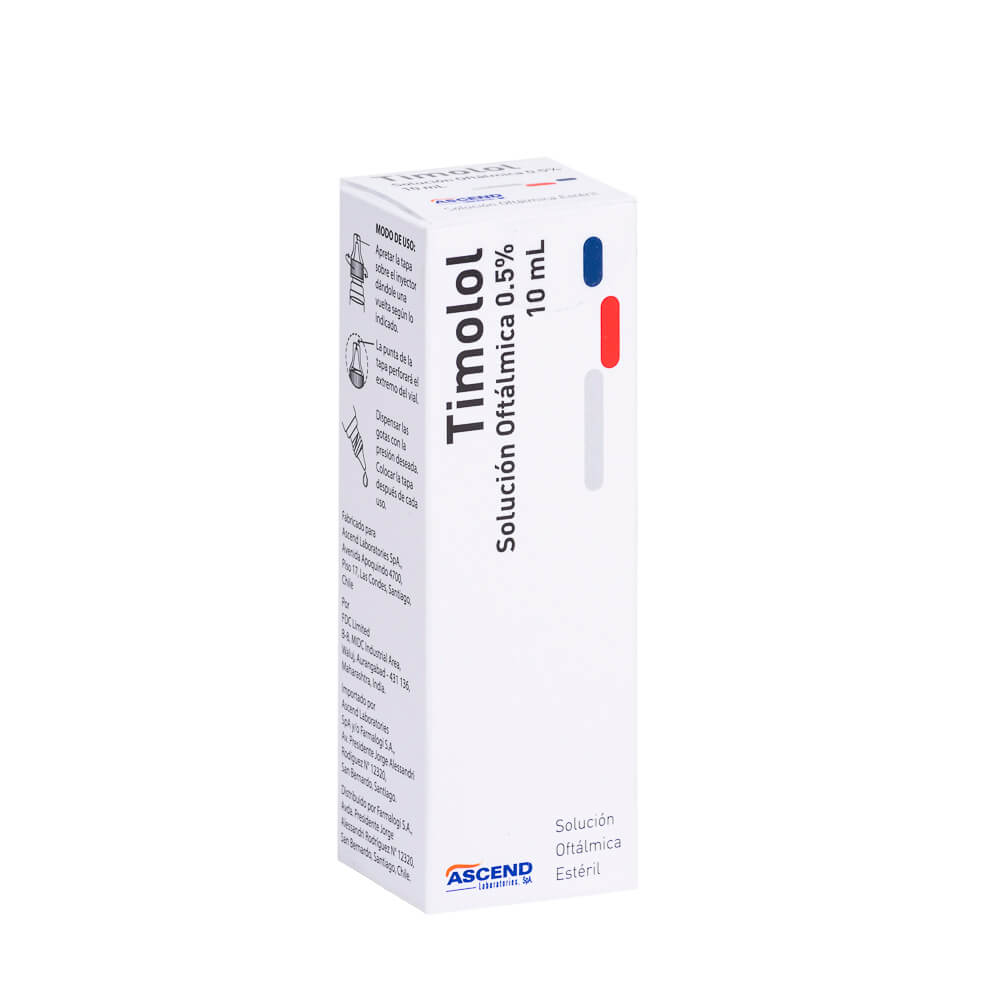 Timolol 0.5% Gotas Oftalmicas 10ml - ASCEND - Farmacias San Martín