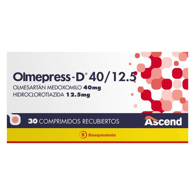 OLMEPRESS 40MG / 12.5MG X 30 COMPRIMIDOS RECUBIERTOS