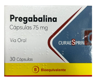 Pregablina 75mg x 30 Capsulas - CURAESPRING - Farmacias San Martín