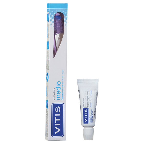Vitis Cepillo Medio + Pasta Blanqueadora - VITIS - Farmacias San Martín