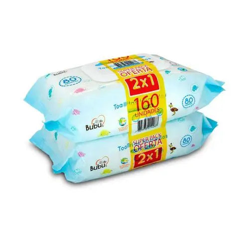 Pack Bubu Toallitas Humedas 80und x 2
