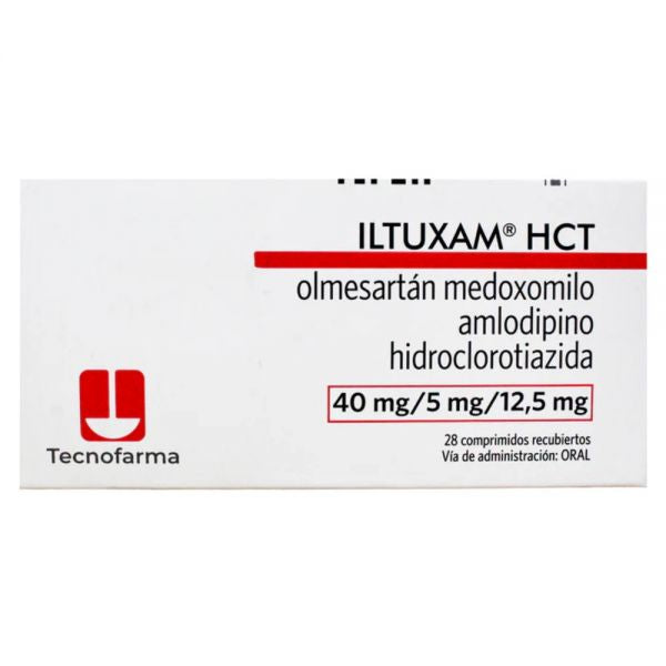 Iltuxam Hct 40mg / 5mg / 12.5mg x 28 Comprimidos Recubiertos - TECNOFARMA - Farmacias San Martín