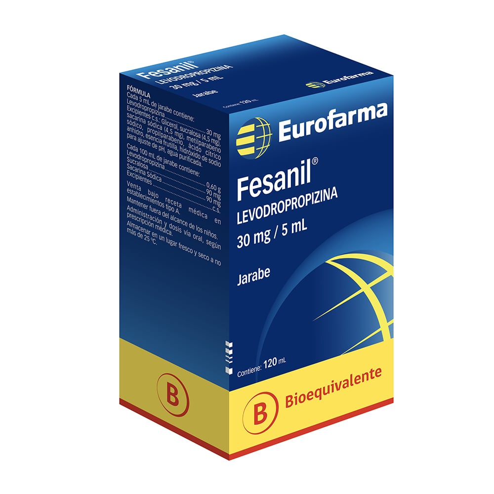Imagen del producto Fesanil 30 mg/5 mL Jarabe 120 mL de EUROFARMA