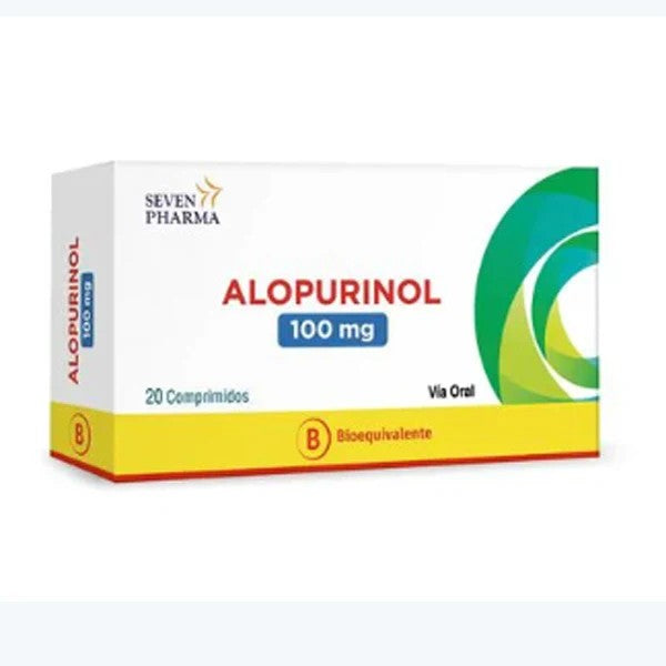 Alopurinol 100mg x 20 Comprimidos - SEVEN PHARMA - Farmacias San Martín